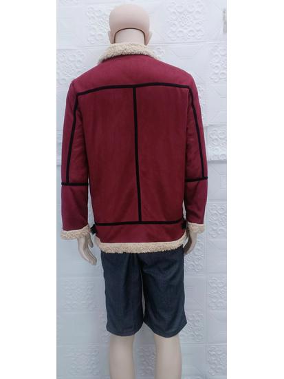 2022 Men's Thick Wool Long Coat with Imitation Leather Velvet - Japanese Korean Casual Style
