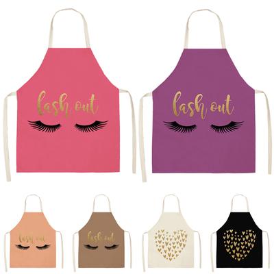 Kirpik Aşk Desen Önlükleri Ev Pişirme Mutfak Önlüğü Aşçı Keten Yetişkin Önlükler Bel Pişirme Barista Önlükleri Temizleme Araçları Tablier