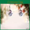 Holiday Themed Acrylic Snowman Earrings With Cartoon Design And Silver Hooks For Winter Wear