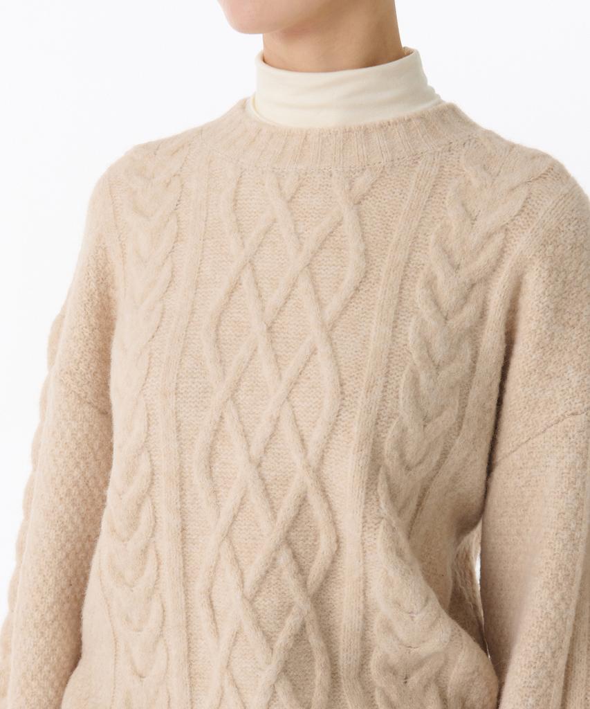 MUSINSA STANDARD WOMAN Women'S Soft Aran Cable Knit [Ivory]