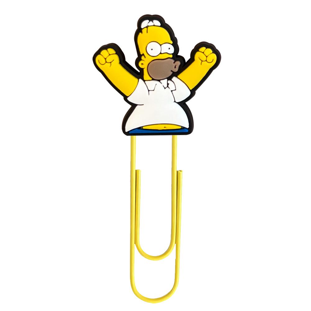 

Simpson Cartoon PVC Spinner Paper Clip Bookmark - Cute Office Supply Decor