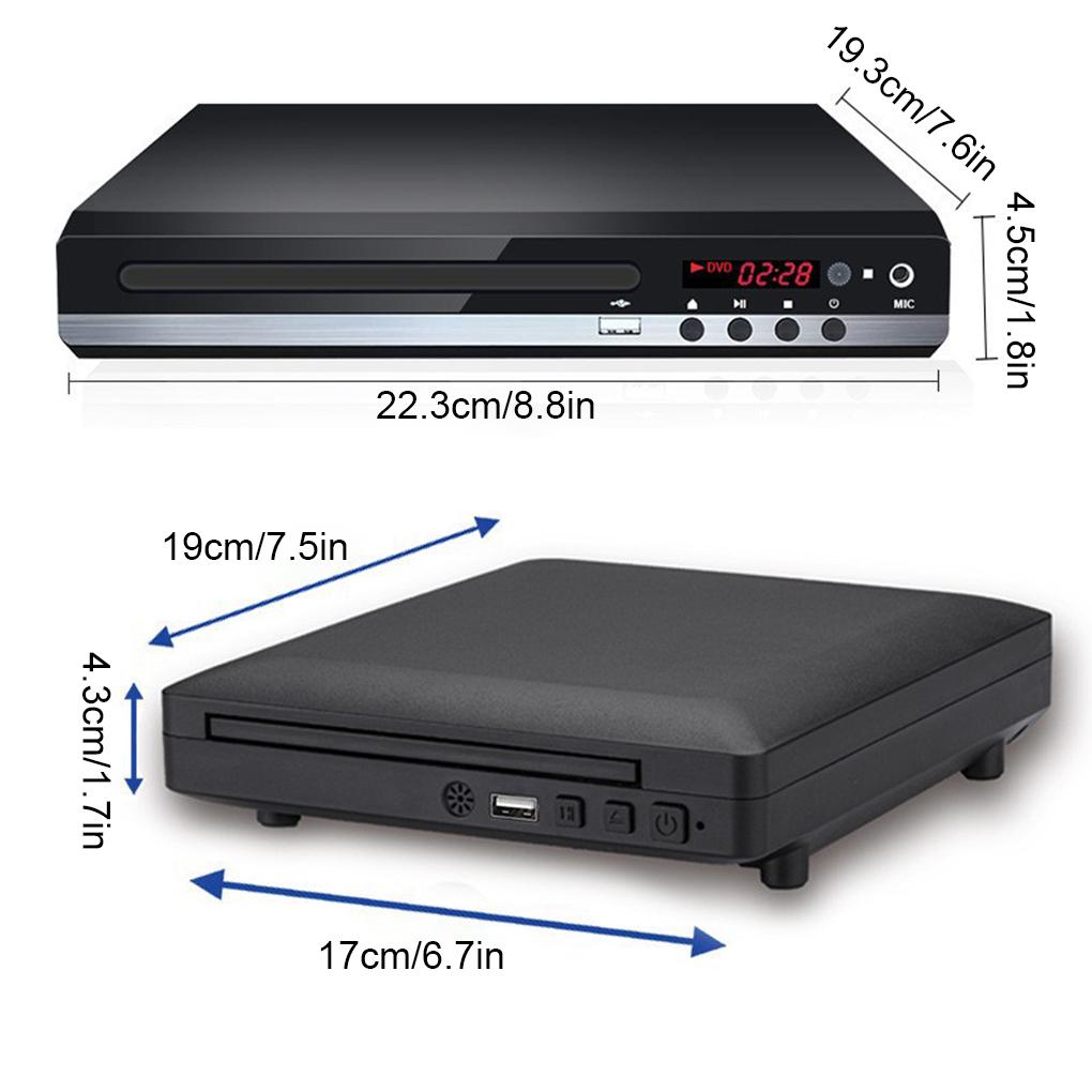 DVD Player 1080P Home 225 DVD Player HD Multimedia Digital TV Disc Player Support DVD CD MP3 MP 4 RW VCD DVD Home Theatre System