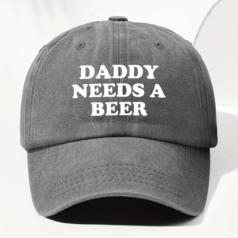 Unisex Dad Needs a Beer Printed Vintage Washed Baseball Cap Adjustable Lightweight Trucker Hat Suitable for Outdoor Leisure