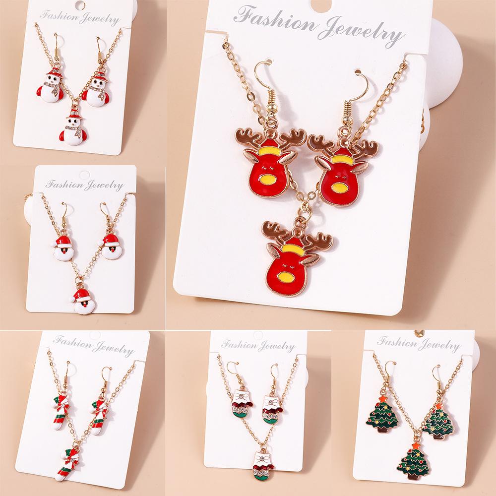 Christmas Tree Earrings Stylish Ornaments Jewelry Set Earrings Dangle Festive Christmas Earring Set For Christmas Eve Winter