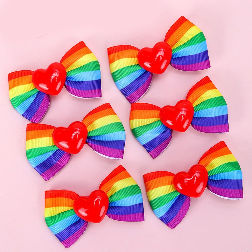 Girls Hair Clip Rainbow Women Kid Hairgrips Colorful Headdress Barrettes Rainbow Shape Sweet 2000s Girls Hairpins