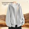 MINISO Men's Winter Fleece Hooded Cardigan Jacket