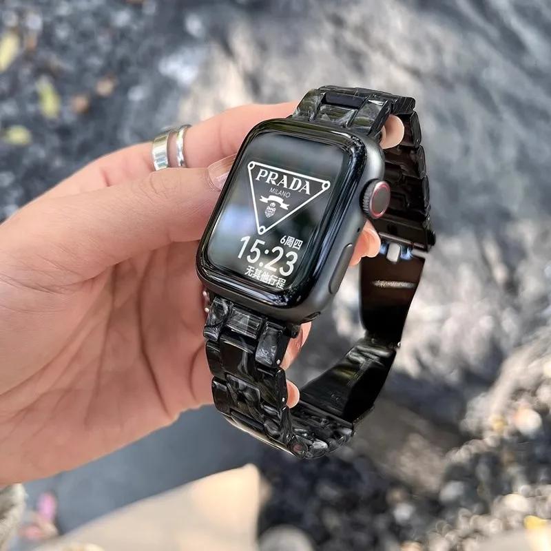 Women Resin Strap for Apple Watch Series 11 10 9 7 8 41mm 45mm 42 46mm Band 6 Se 40 44mm Loop for Iwatch Ultra 3 2 49mm Bracelet