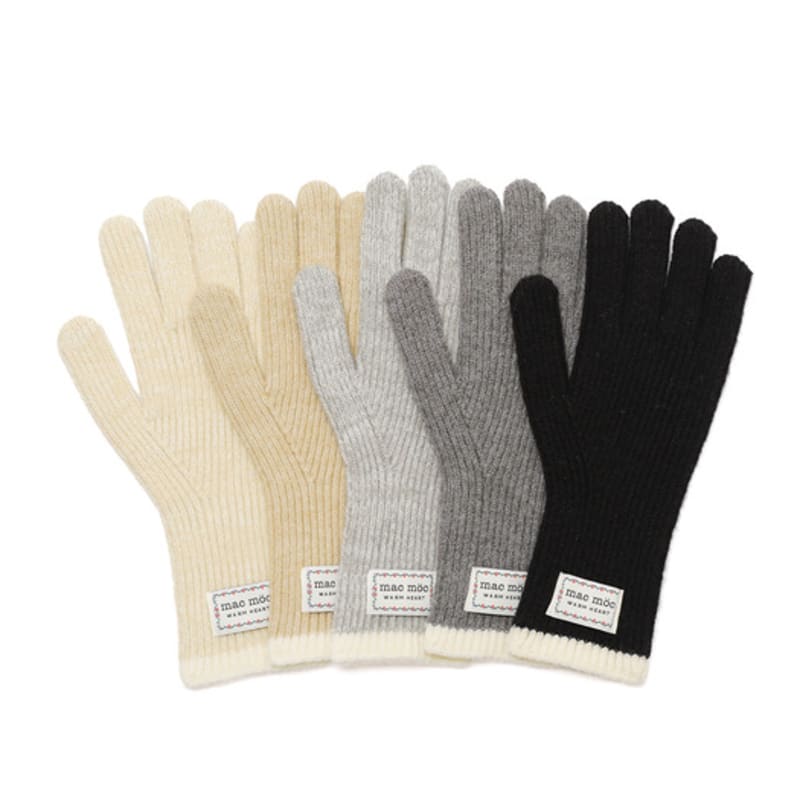 MAC MOC Tthtth Glove Hottt gloves_Color Blocking Soft Finger Hole Knit Gloves__5 Colors