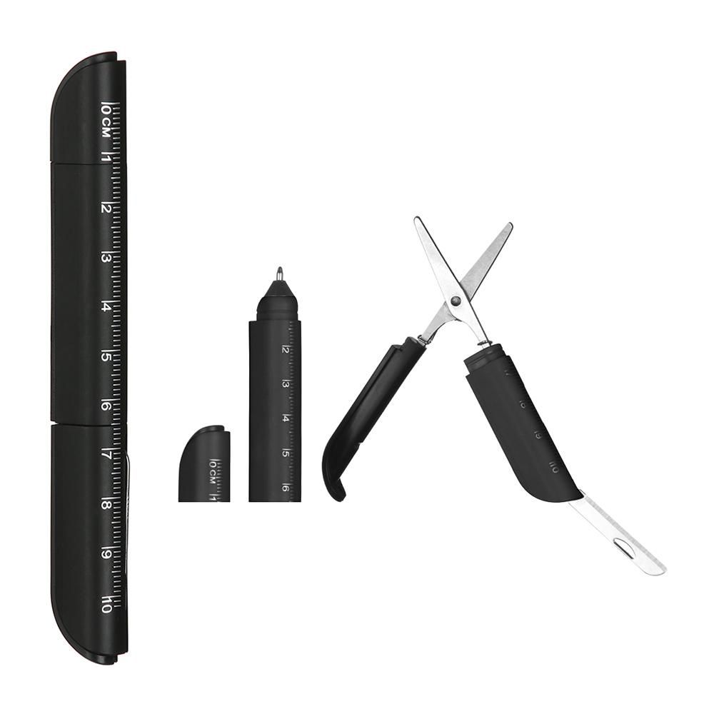 Creative Plastic School Office Supplies Ruler Ballpoint Pen Multifunction Signature Ballpen
