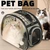 Foldable Transparent Cat Carrier Breathable Outdoor Travel Champing Pet Handbag for Puppy Kitten Pet Shoulder Strap Bag