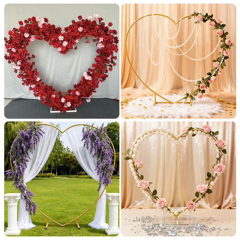 Heart-Shaped Wedding Arch Balloon Stand for Proposals and Valentine's Decor