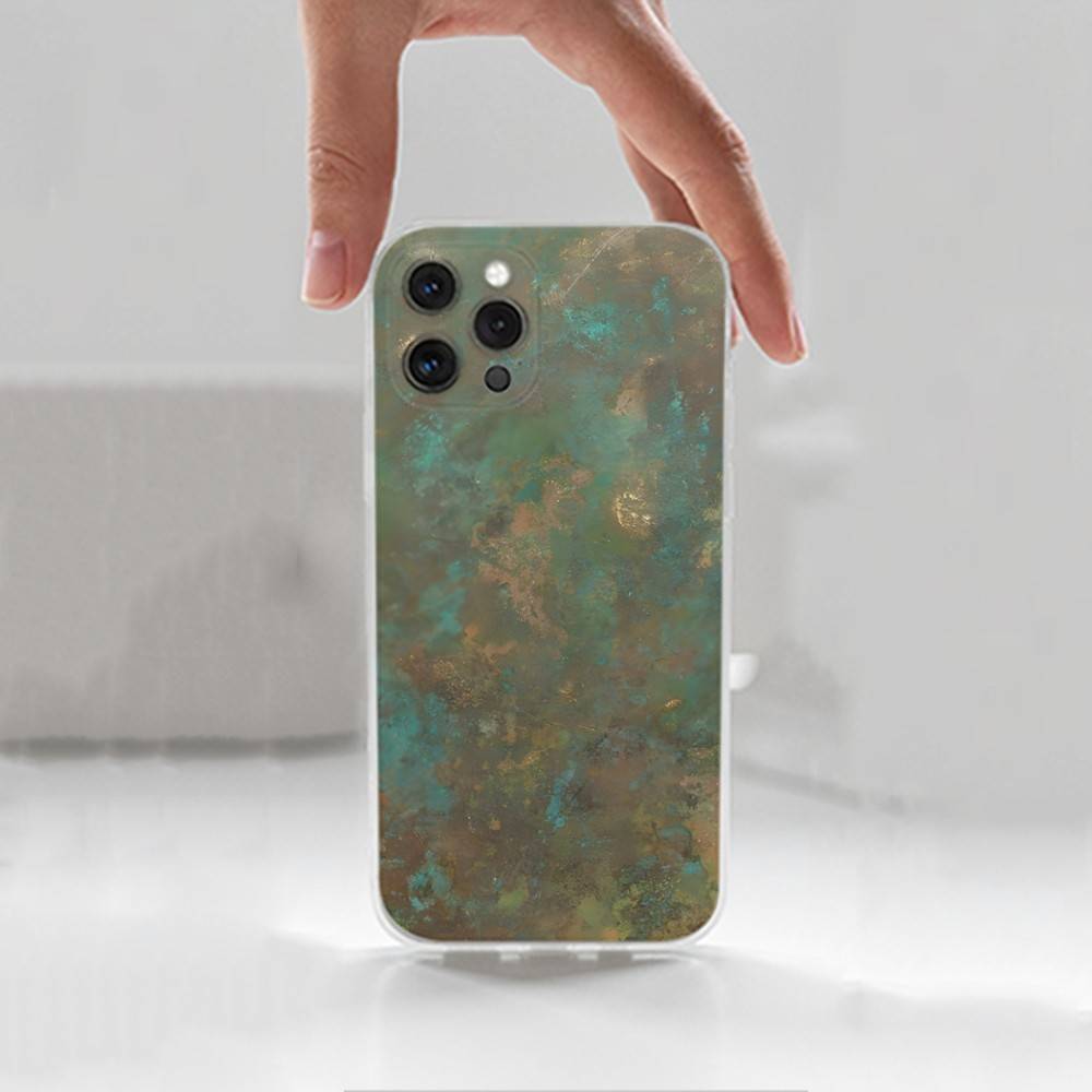 Rusty Retro Style Industrial Case For iPhone 16,15,14,17,13,12,11 Plus,Pro,Max,XR,XS,X,7,8 Plus,SE,Mini,Transparent,Silicone