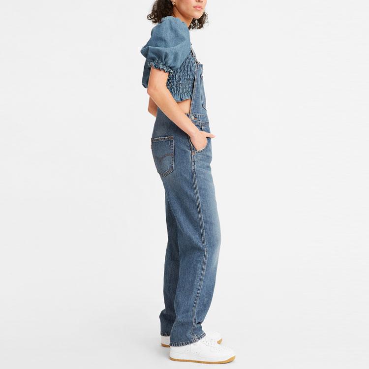 Levis SS22 Μπλε Σαλόπετες Τζιν Φαρδιές Μονόχρωμες Γυναικείες Σαλόπετες Μπλε 85315-0014