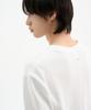 TRIP LE SENS Cover Stitch Crop Waffle Sweatshirt_White