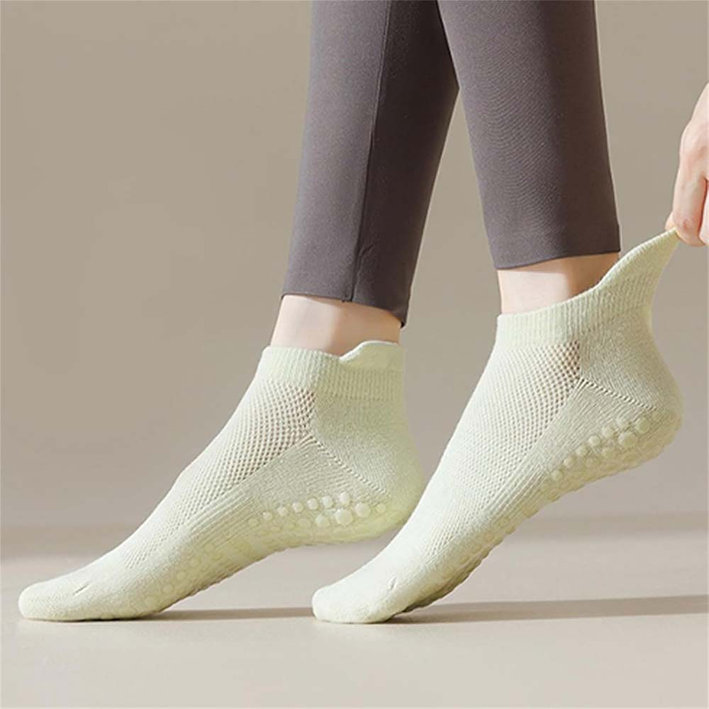 4 Pairs Non-Slip Breathable Yoga Socks for Women – Grip Socks for Pilates, Barre, Dance, and Workouts