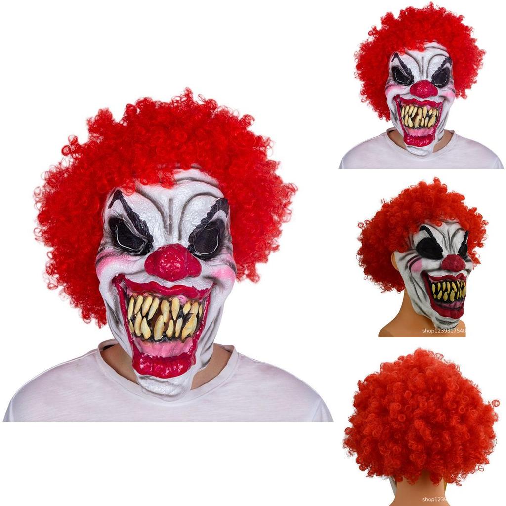 Horror Clown Latex Mask Halloween Christmas Party Role Play Props Scary Costume
