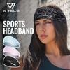 WRELS Sports Sweatband Headband for Men Women Moisture Wicking Workout Non Slip Elastic Hairband Running Cycling Head Wrap