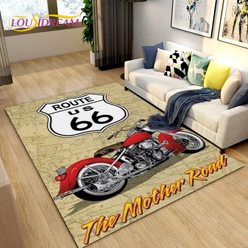 Tarihi Route 66, Ana Yol, mré estrada Alan Kilim, Ev Oturma Odası Yatak Odası Kanepe Paspas Dekor için Halı Halı, Kaymaz Zemin Mat
