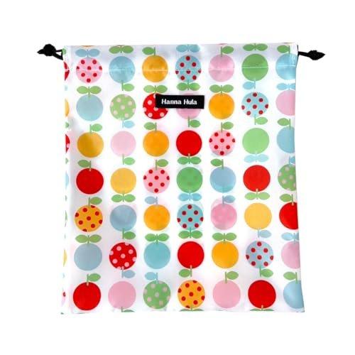 Hanna Hula Deodorant Drawstring Pouch M Size Cookie Grape Water Resistant Antibacterial Diaper Bag