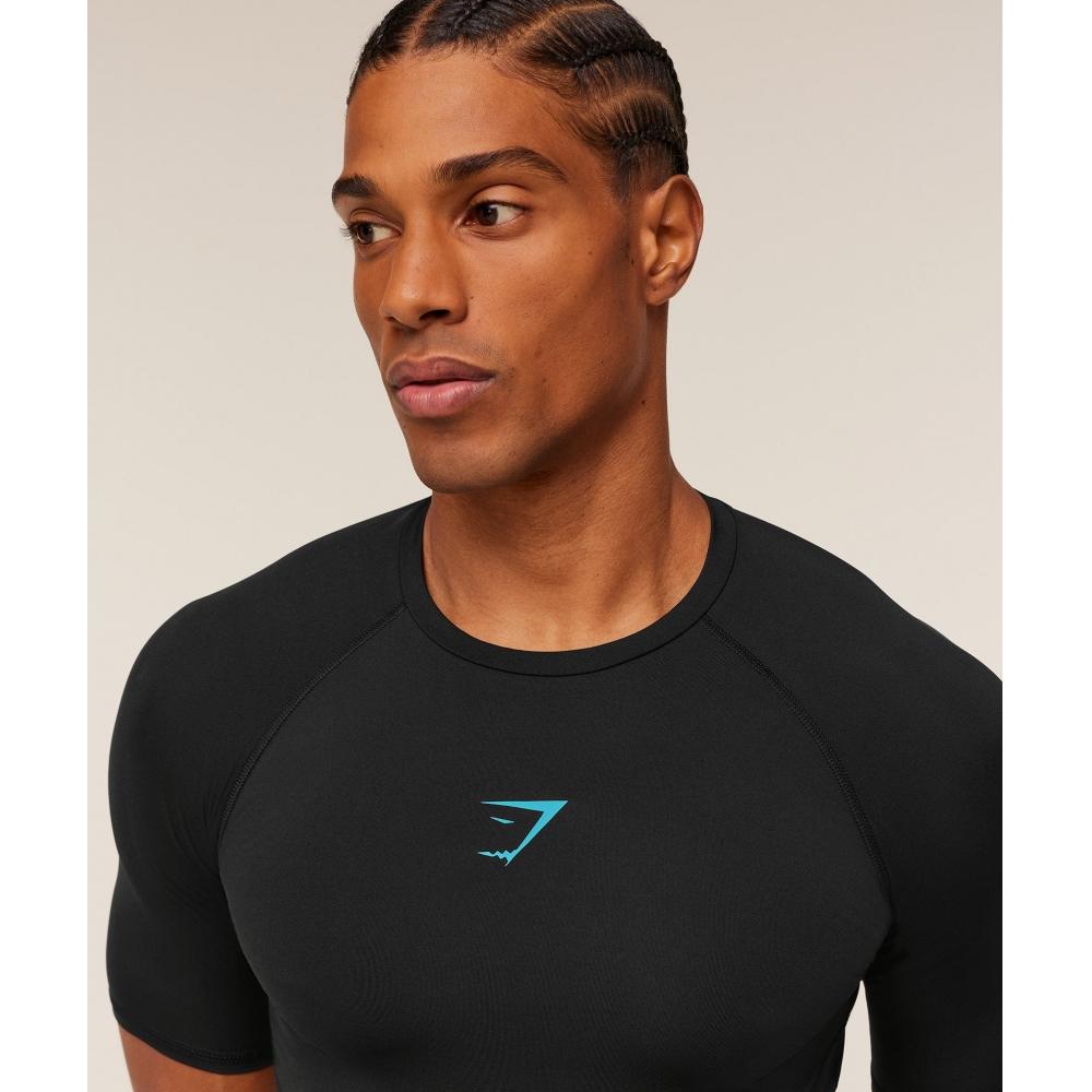 Gymshark ElemenT Baselayer T shirT Black Brand Blue A2b4c Bc8k