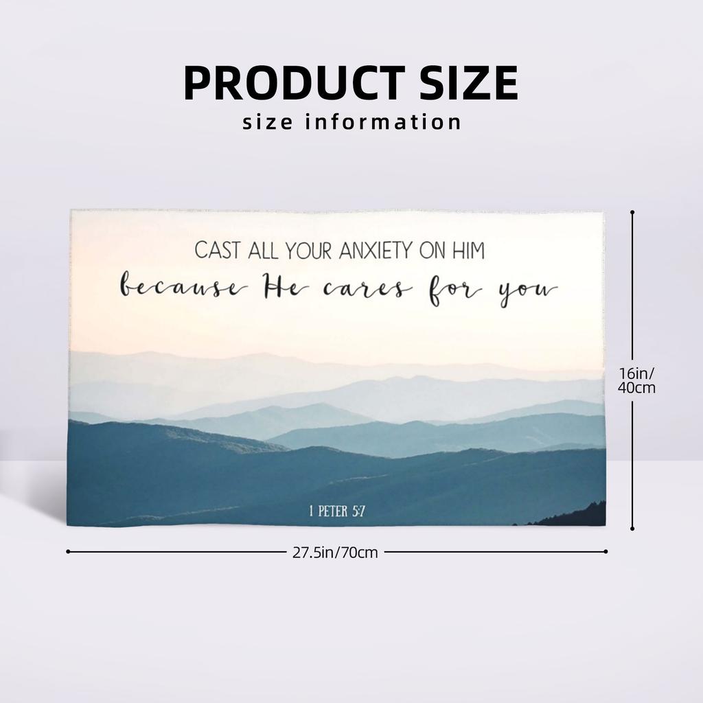 Christian Bible Verse Quote - Anxi Soft Face Towel Quick Dry Pool Bath Cotton Towels Absorbent