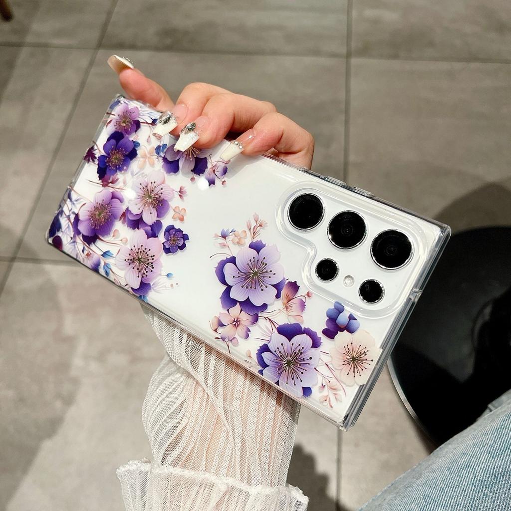 Suitable for Samsung S25ultra Mobile Phone Case S24FE Double Layer Printed A56 Yuese Garden A26 Protective Case