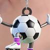Nyckelring 2D Akryl Fotbollsberlock Nyckelring Bilinteriör Fint Hantverk Nyckelring Ryggsäckar Handväskor Bilar Plånböcker Tillbehör