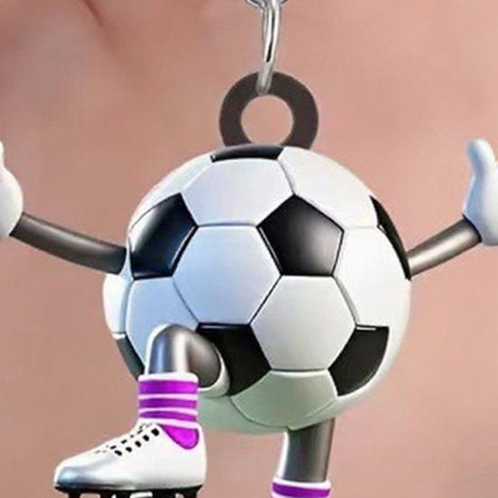 Nyckelring 2D Akryl Fotbollsberlock Nyckelring Bilinteriör Fint Hantverk Nyckelring Ryggsäckar Handväskor Bilar Plånböcker Tillbehör