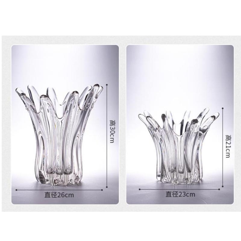 Glasvas Genomskinlig Vattenspray Kronbladsformad Blomvas Blomsterarrangemang Tillbehör Hydroponik Terrarium Blomkruka