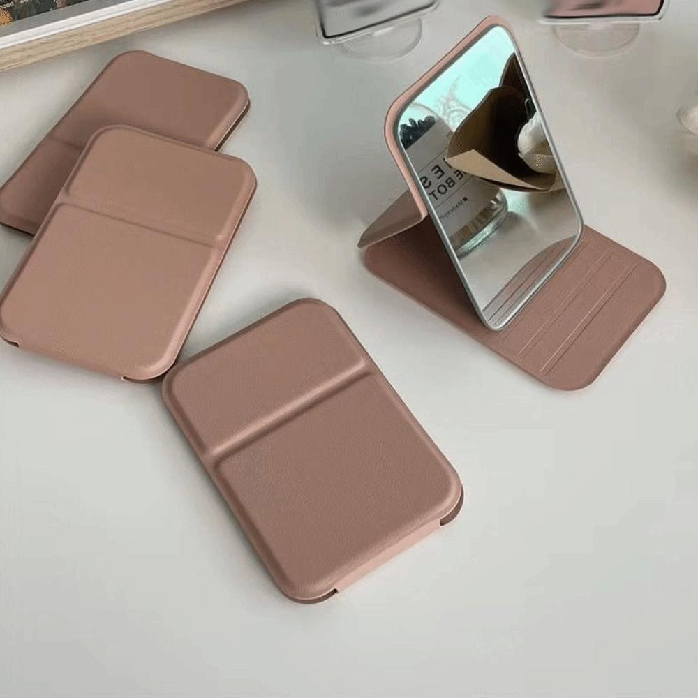 Pu Leather INS Desktop Stand Mirror Compact Cosmetic Mirror Vanity Mirror  Cosmetic Tools