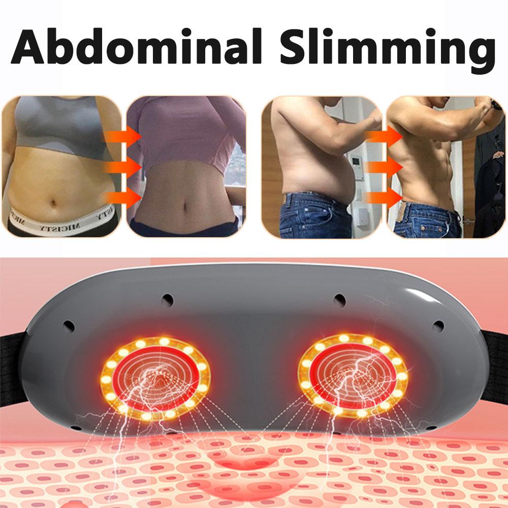EMS Abdominal Slim Massager Electric Waist Trainer Fat Cellulite Burner Belt Heating Muscle Slimming Pulse Weight Loss Slimming
