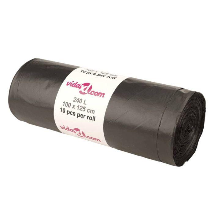 Sacs poubelles 150 pcs noir 240 L