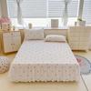 Sleeping Grid A-class Cloud Feeling Cotton Wrinkled Yarn Double-layer Yarn Bed Skirt