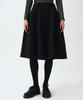 Mais Black Uneven Midi Skirt