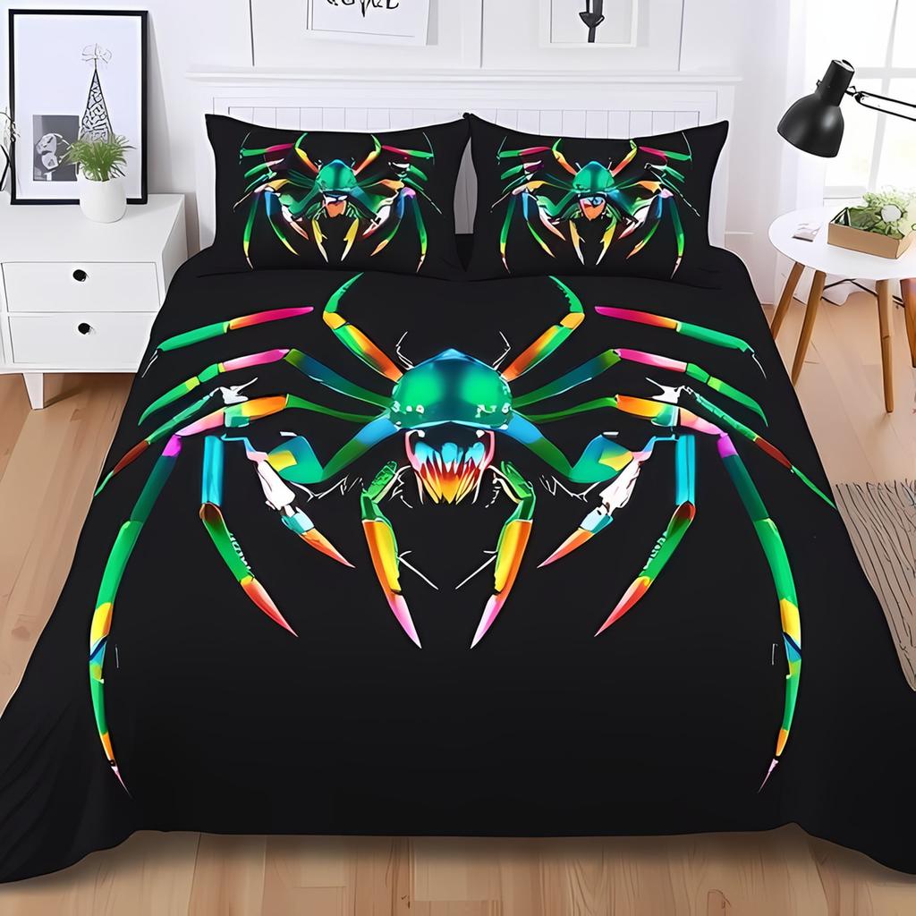 Comforter Spider Bedding Set For Children Kids And Adult Home Decor Queen Size Warm Soft Breathable And Comfortable