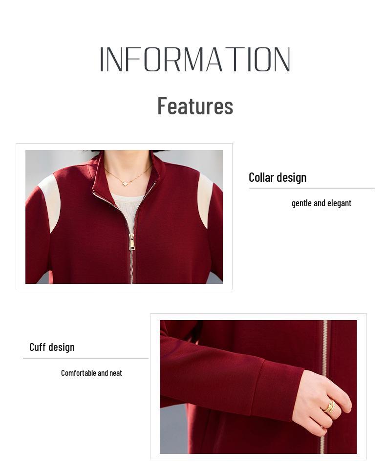 2026 Stylish Women's Spring/Fall Two-Piece Suit for Middle-Aged and Elderly: Casual Outerwear