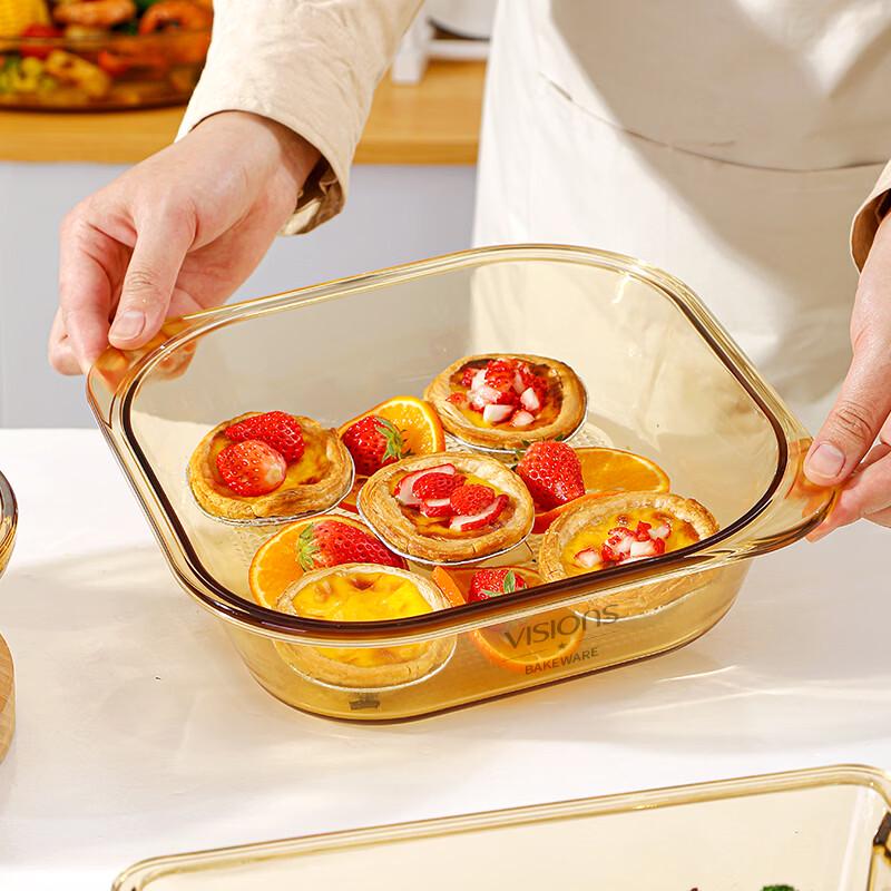 Квадратная форма для запекания Corningware 2,3 л из жаропрочного стекла янтарного цвета