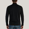 Men's Fleece Lined Turtleneck Shirt, Warm Long Sleeve Thermal Top, Black Slim Fit Winter Base Layer