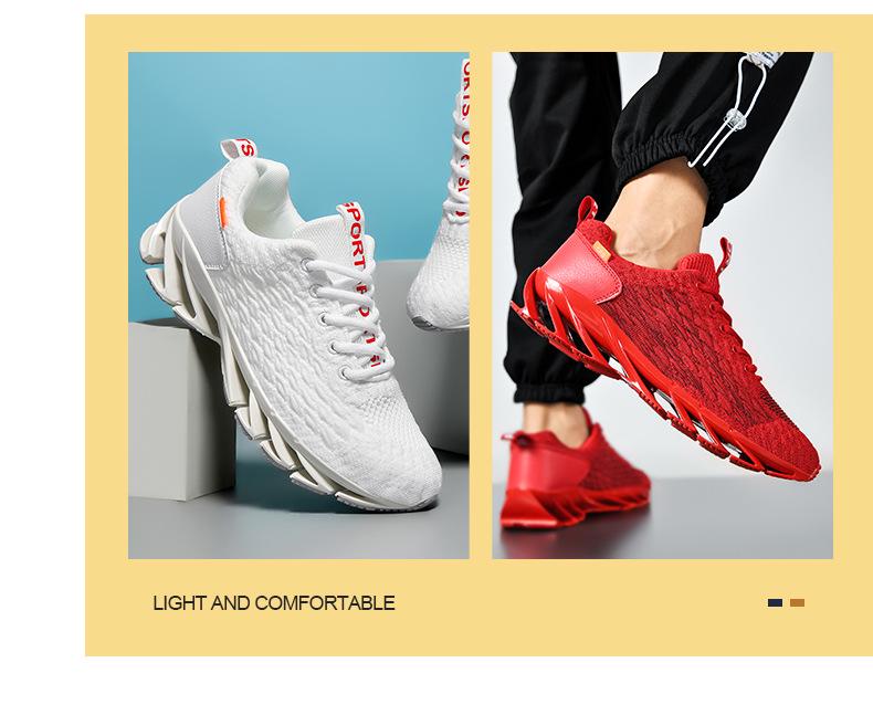 47 Large Flyknit Lace-up Men's Blade Running Shoes - Lightweight, Trendy, Casual Sports Footwear