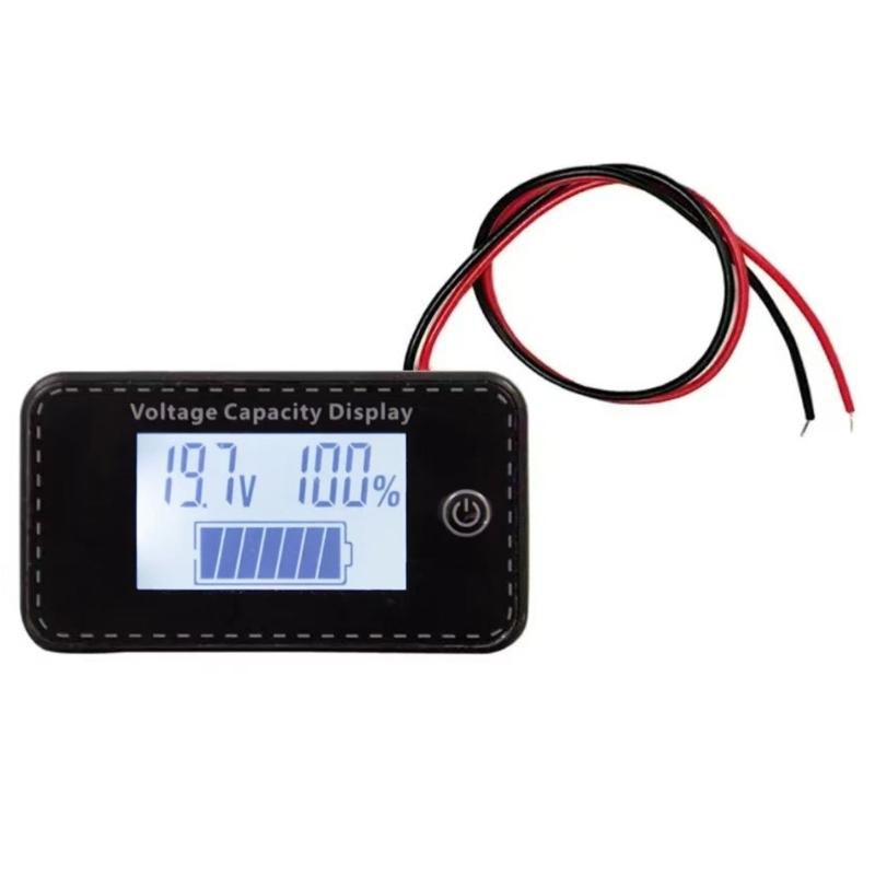 5-100V Battery Monitors, Digital Battery Capacity Tester,Car Battery Charge Levels Indicator Battery Power Indicator белый