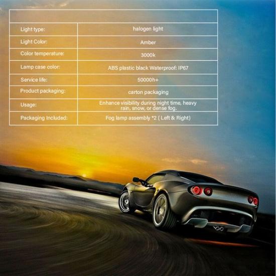 Pair LED Fog Light Lamps For Infiniti G37 Coupe And Convertible JX35 QX60 M35 B