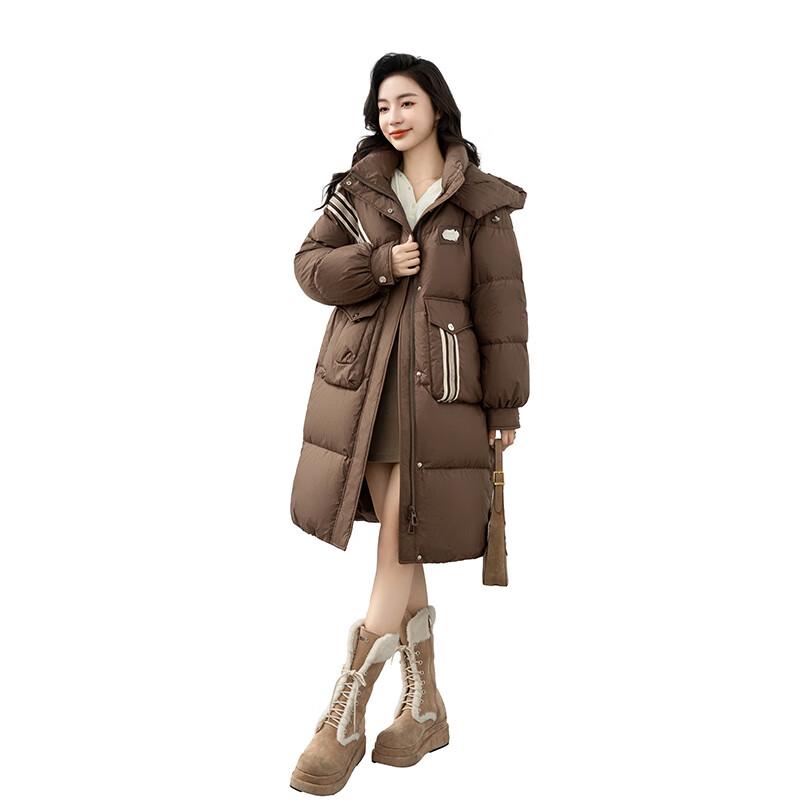 

YAYA 2024 Women s Long Hooded Down Jacket L