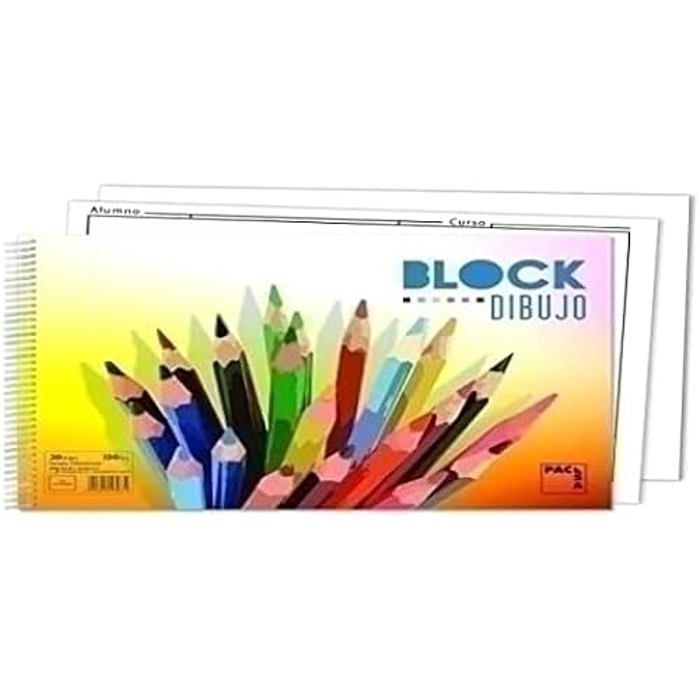 Bloc De Dessin - PACSA - 20 Feuilles - 130 G - 230 X 330 Mm - Couleur Blanche