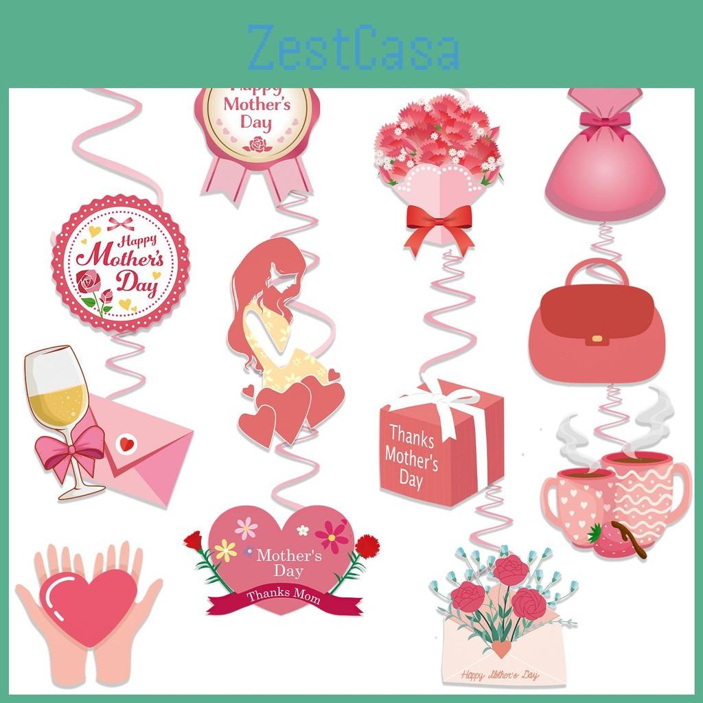 Mothers Spiral Day Pvc Hanging Decorations For Celebrations Prop Gatherings