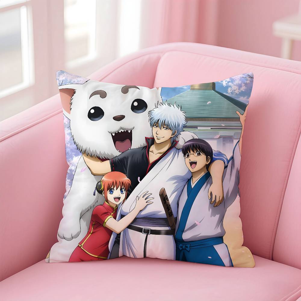 Anime G-GINTAMA Pillow Case pattern printing pillowcase living room sofa cushion cover bedroom room decor
