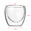 Arshen 80ml Double Wall Glass Clear Handmade Heat Resistant Mini Tea Drink Cups Healthy Drink Mug Coffee Cups Insulated Glass