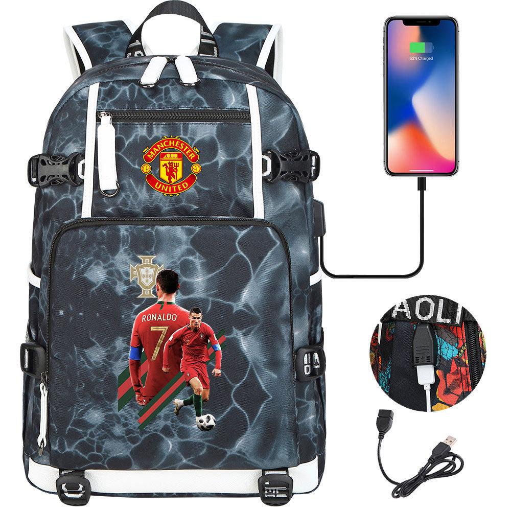 Large Capacity Schoolbag with Shoulder Strap; Student Three-piece Pencil Case Set