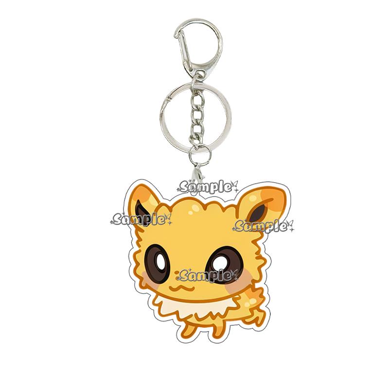 Cartoon Anime Umbreon Sylveon Jolteon Eevee Cute Acrylic Keychain Bag Charm Backpack Pendant Jewelry Ornaments Key Ring Gifts