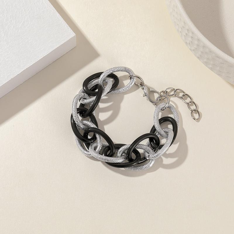 Hip Hop Thick Bracelet, Street Auction Personalized Multi-Layer Jewelry Punk Metal Chain Bracelet Women
