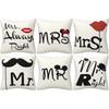 2025 Valentine'S Day Red Letter Printed Pillowcase Linen Love Print Valentine'S Day Home Decorative Pillowcase 45x45cm